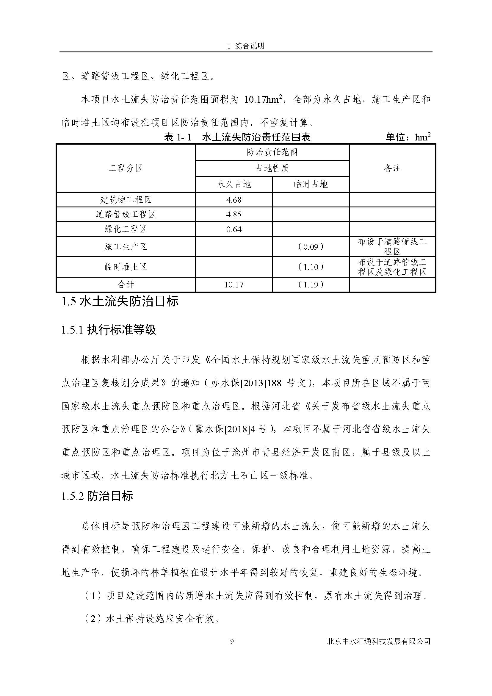 水土保持方案报告书